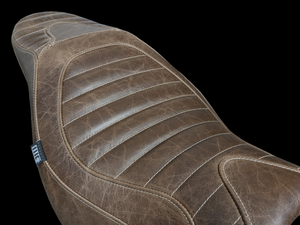 £200 OFF - CORE motorcycle RODEO XL Dual Comfort Seat for Kawasaki Vulcan S 650 - Tobacco Leather